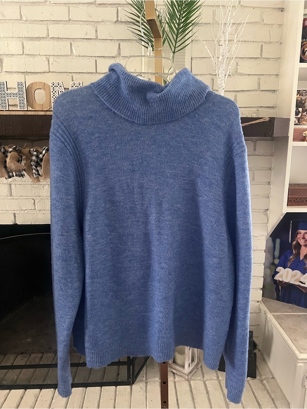 a new day Blue Turtleneck Sweater - Soft Knit